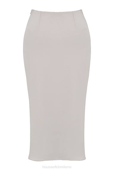 vestiario esso House of CB Gonna midi con perline color champagne Amal X44T872