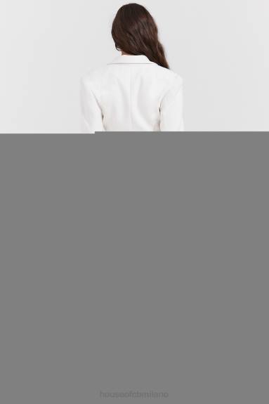 vestiario esso House of CB gonna midi arricciata suzette color avorio X44T839