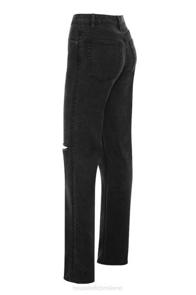vestiario esso House of CB Jeans Tate Carbon dal taglio vintage con lavaggio antico X44T644