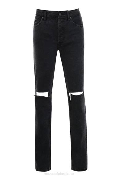 vestiario esso House of CB Jeans Tate Carbon dal taglio vintage con lavaggio antico X44T644