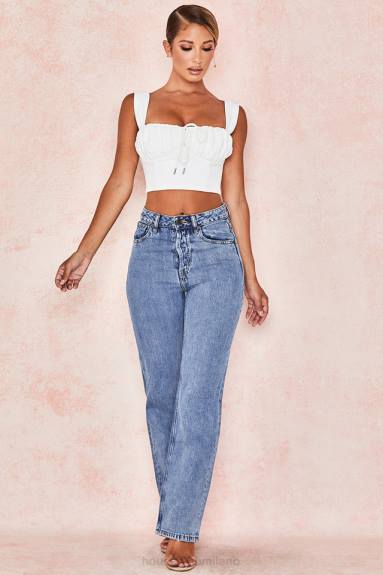 vestiario esso House of CB Jeans Yara a vita alta dal taglio vintage X44T646