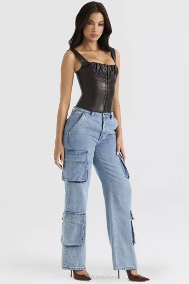 vestiario esso House of CB Jeans utility lavati blu ria X44T639