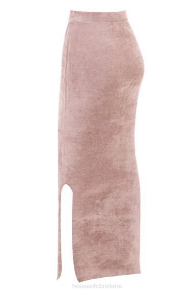 vestiario esso House of CB Gonna lunga in ciniglia di Rene Rose X44T882