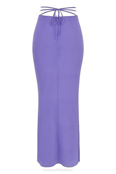 vestiario esso House of CB gonna maxi ritagliata viola amalfi X44T930