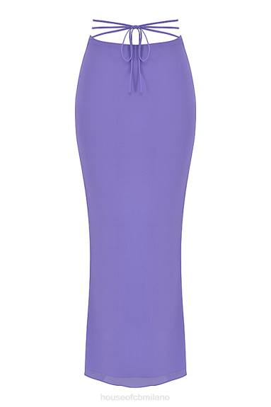 vestiario esso House of CB gonna maxi ritagliata viola amalfi X44T930