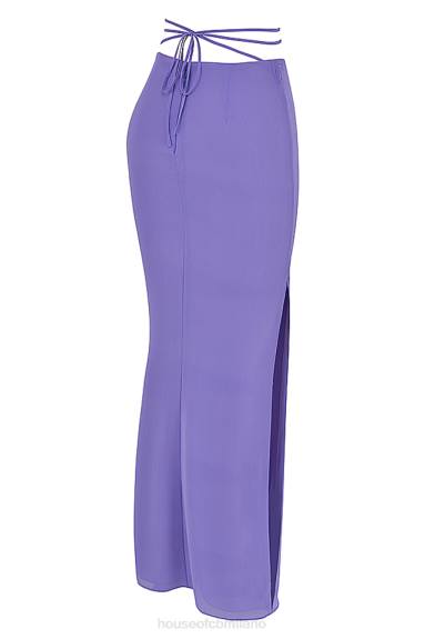 vestiario esso House of CB gonna maxi ritagliata viola amalfi X44T930