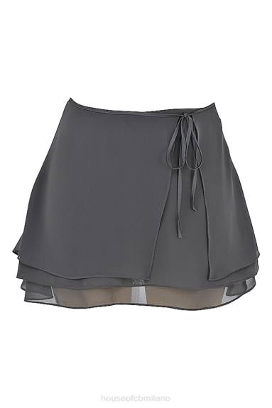 vestiario esso House of CB Minigonna a strati fluida Clarice Shadow X44T935