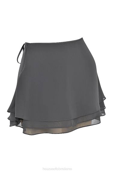 vestiario esso House of CB Minigonna a strati fluida Clarice Shadow X44T935