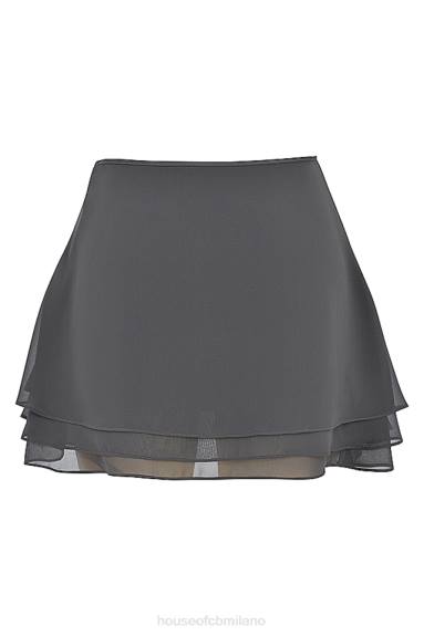 vestiario esso House of CB Minigonna a strati fluida Clarice Shadow X44T935