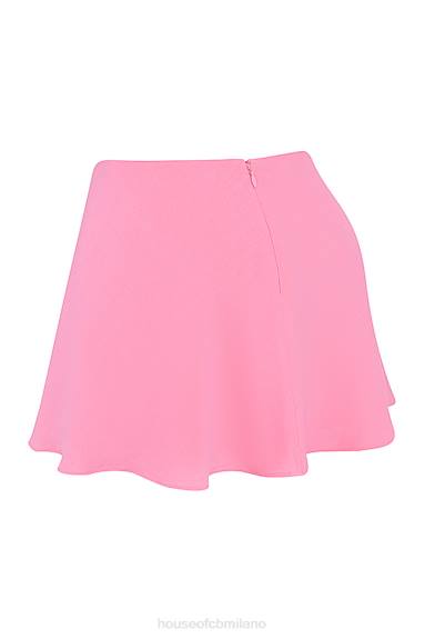 vestiario esso House of CB lil minigonna fluttuante rosa francese X44T852