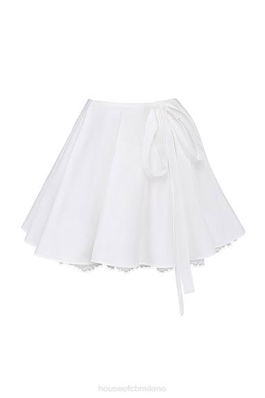 vestiario esso House of CB minigonna nahla con fiocco bianco X44T851