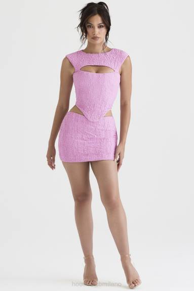 vestiario esso House of CB minigonna rosa angelo X44T903