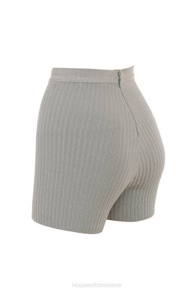 vestiario esso House of CB pantaloncini con fasciatura grigio mélange Eden X44T982