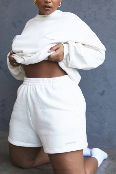 vestiario esso House of CB pantaloncini sportivi Auden in jersey bianco sporco X44T996