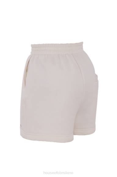 vestiario esso House of CB pantaloncini sportivi Auden in jersey bianco sporco X44T996