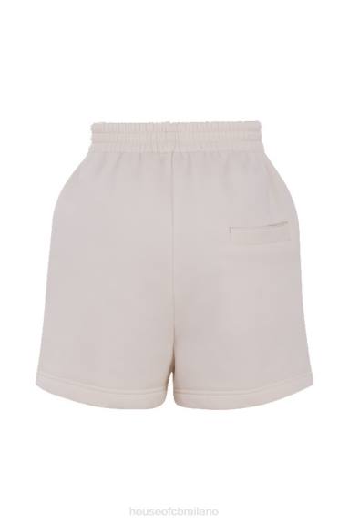 vestiario esso House of CB pantaloncini sportivi Auden in jersey bianco sporco X44T996