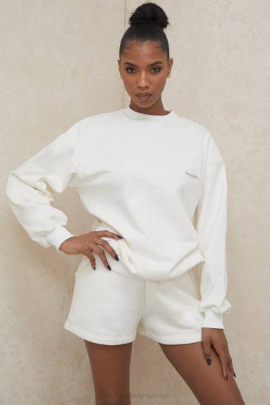 vestiario esso House of CB pantaloncini sportivi Auden in jersey bianco sporco X44T996