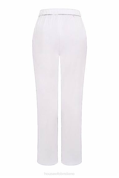 vestiario esso House of CB Pantaloni Reno bianchi dalla vestibilità comoda X44T853