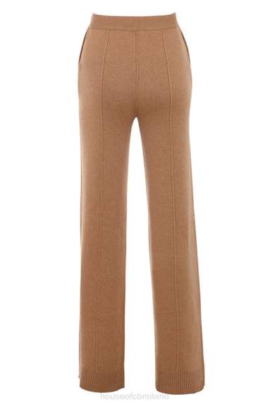 vestiario esso House of CB Pantaloni Yalina in misto cashmere cammello X44T823