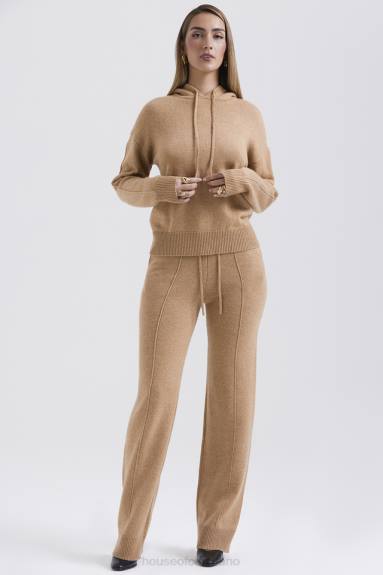 vestiario esso House of CB Pantaloni Yalina in misto cashmere cammello X44T823