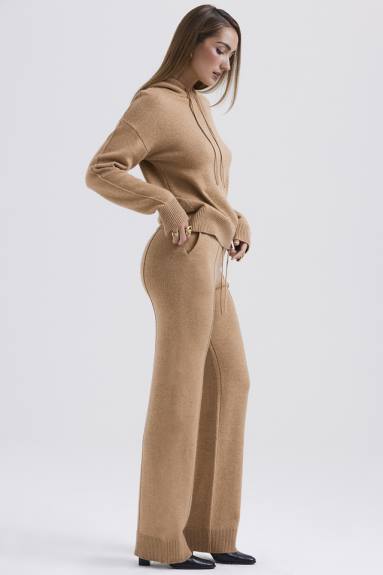 vestiario esso House of CB Pantaloni Yalina in misto cashmere cammello X44T823