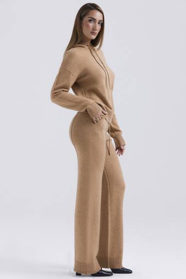 vestiario esso House of CB Pantaloni Yalina in misto cashmere cammello X44T823