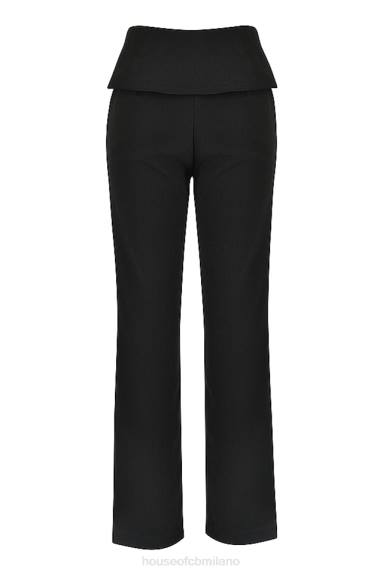 vestiario esso House of CB Pantaloni ava neri con piega sul davanti X44T956