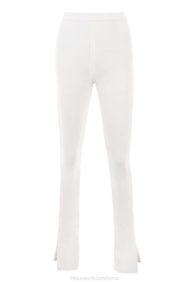vestiario esso House of CB Pantaloni bianchi a fascia a vita alta Gloriette X44T964