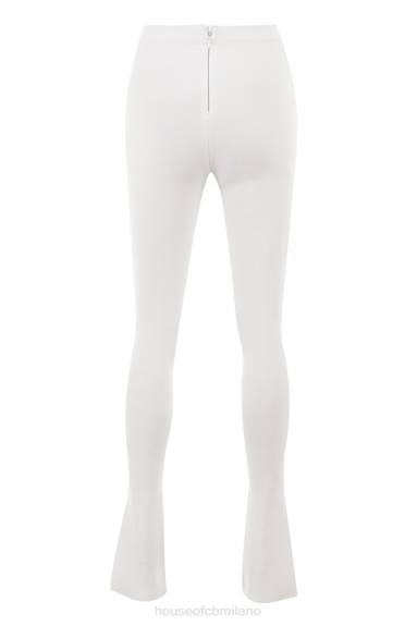 vestiario esso House of CB Pantaloni bianchi a fascia a vita alta Gloriette X44T964