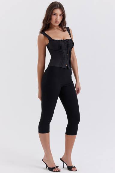 vestiario esso House of CB Pantaloni capri neri Halima X44T865