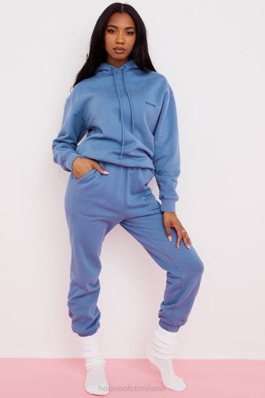 vestiario esso House of CB Pantaloni da jogging con retro in pile azzurro cielo X44T977
