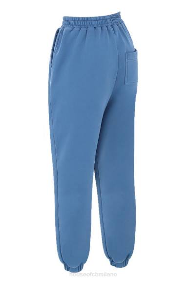 vestiario esso House of CB Pantaloni da jogging con retro in pile azzurro cielo X44T977