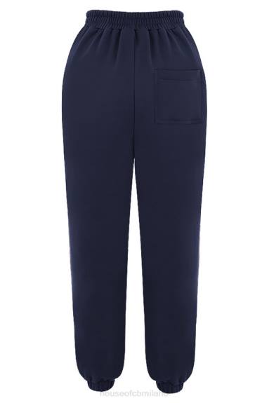 vestiario esso House of CB Pantaloni da jogging con retro in pile blu cielo X44T1007