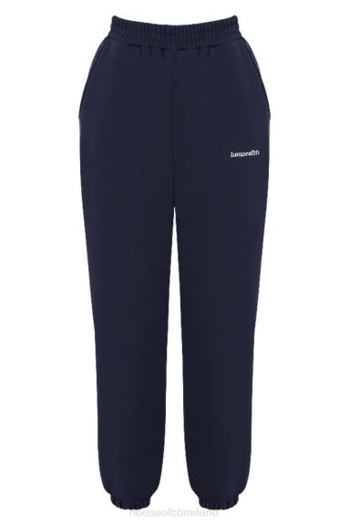 vestiario esso House of CB Pantaloni da jogging con retro in pile blu cielo X44T1007
