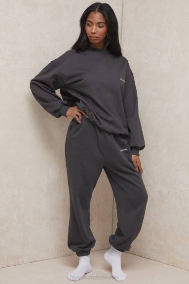 vestiario esso House of CB Pantaloni da jogging con retro in pile color antracite X44T998