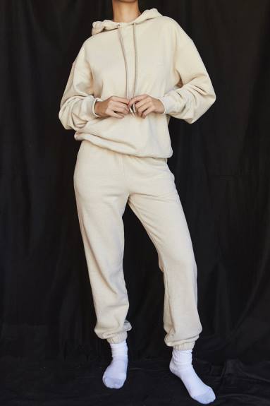 vestiario esso House of CB Pantaloni da jogging con retro in pile color avena Sky X44T953