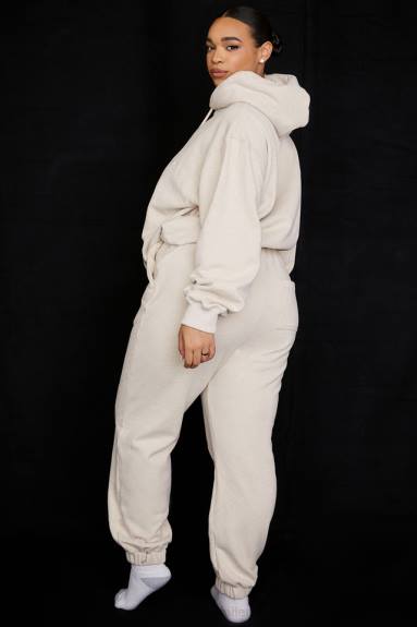 vestiario esso House of CB Pantaloni da jogging con retro in pile color avena Sky X44T953