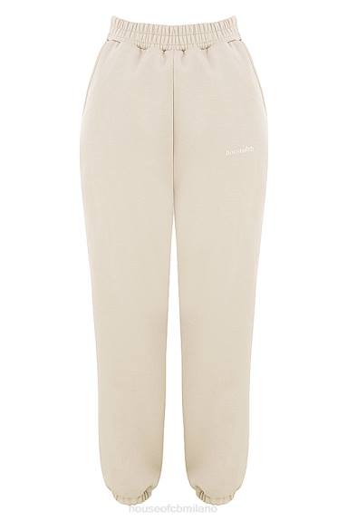 vestiario esso House of CB Pantaloni da jogging con retro in pile color avena Sky X44T953