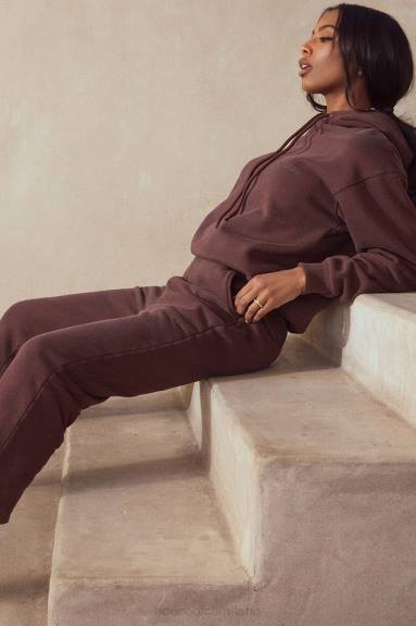 vestiario esso House of CB Pantaloni da jogging con retro in pile color cioccolato cielo X44T975