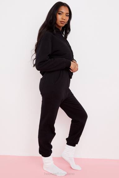 vestiario esso House of CB Pantaloni da jogging con retro in pile color inchiostro cielo X44T978