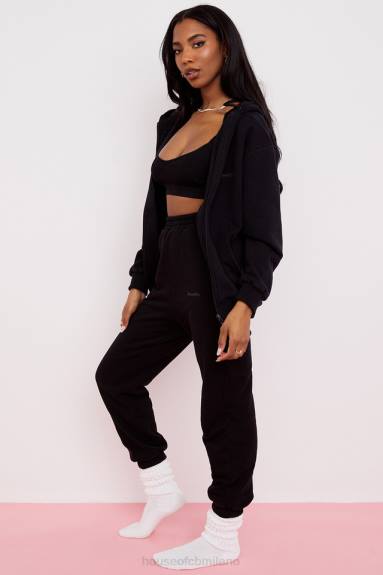 vestiario esso House of CB Pantaloni da jogging con retro in pile color inchiostro cielo X44T978