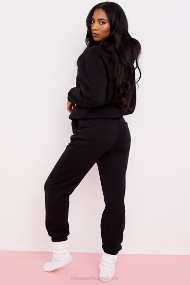vestiario esso House of CB Pantaloni da jogging con retro in pile color inchiostro cielo X44T978