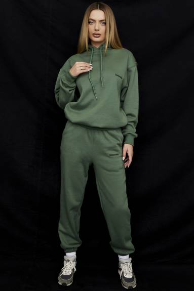 vestiario esso House of CB Pantaloni da jogging con retro in pile sky moss X44T946