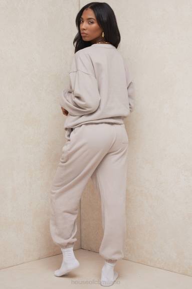 vestiario esso House of CB Pantaloni da jogging con retro in pile sky stone X44T1000