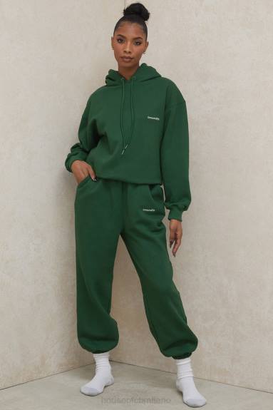 vestiario esso House of CB Pantaloni da jogging con retro in pile verde cielo X44T1009