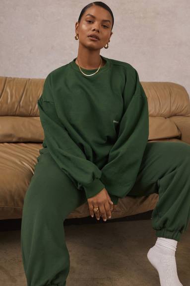 vestiario esso House of CB Pantaloni da jogging con retro in pile verde cielo X44T1009