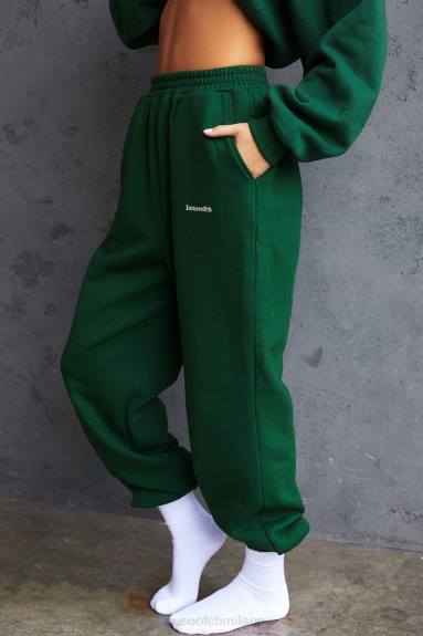 vestiario esso House of CB Pantaloni da jogging con retro in pile verde cielo X44T1009