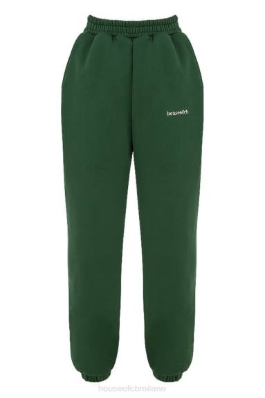 vestiario esso House of CB Pantaloni da jogging con retro in pile verde cielo X44T1009