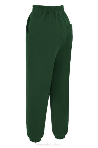vestiario esso House of CB Pantaloni da jogging con retro in pile verde cielo X44T1009