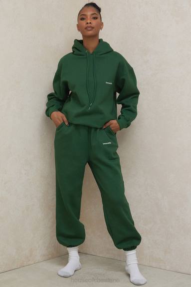vestiario esso House of CB Pantaloni da jogging con retro in pile verde cielo X44T1009